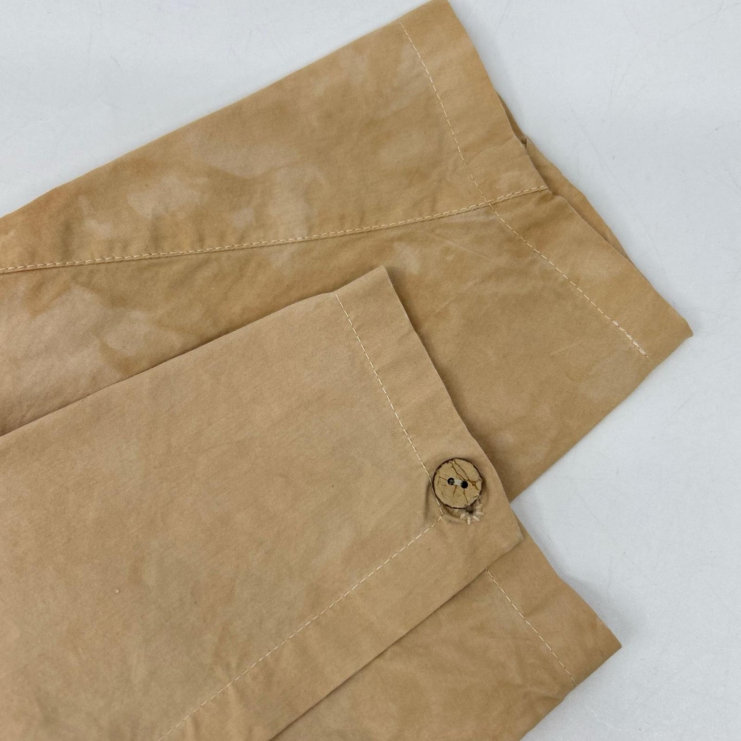 POMPEII Beige Long Sleeve Flannel Shirt Size S