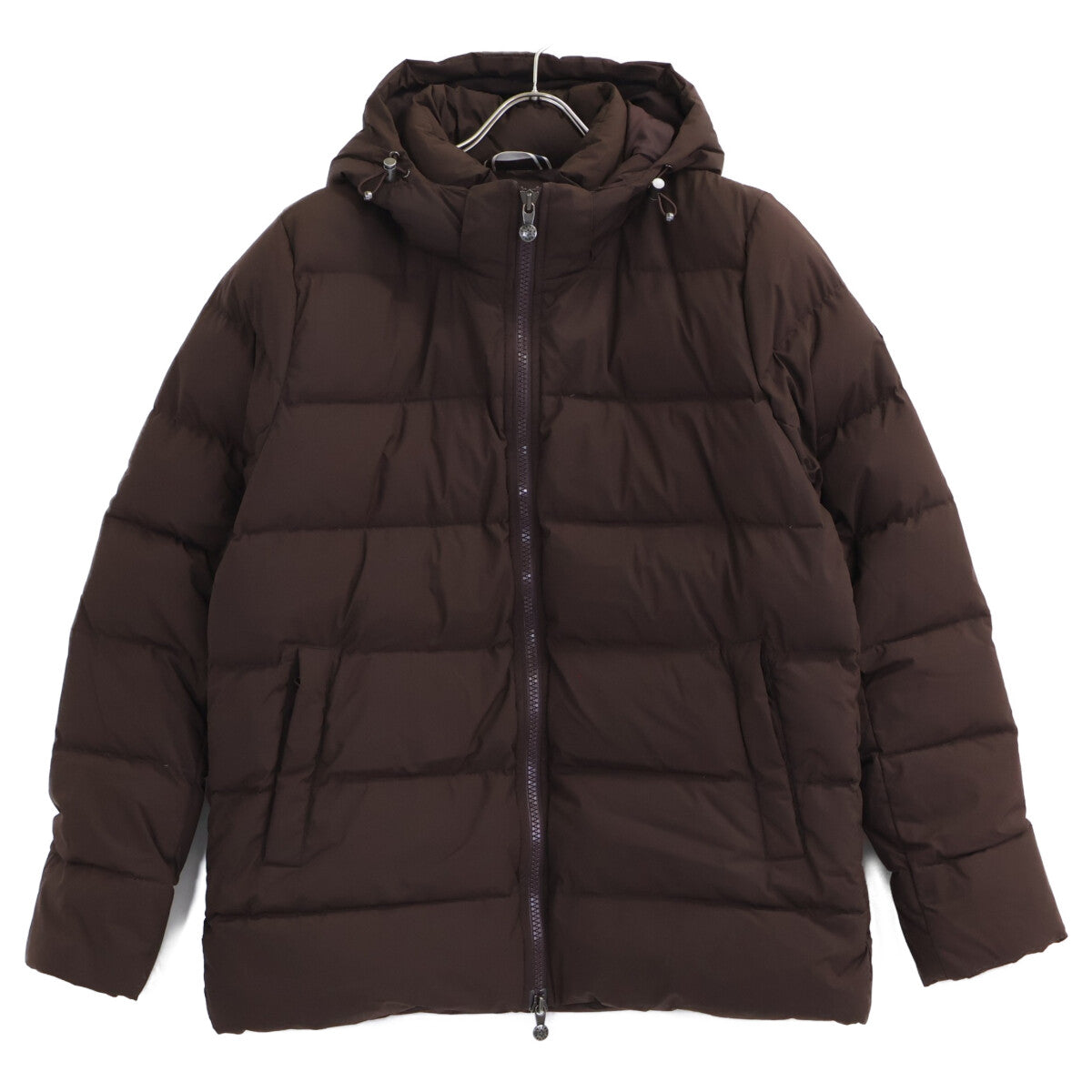 PYRENEX SPOUTNIC Hooded Down Jacket Seal Brown Size L