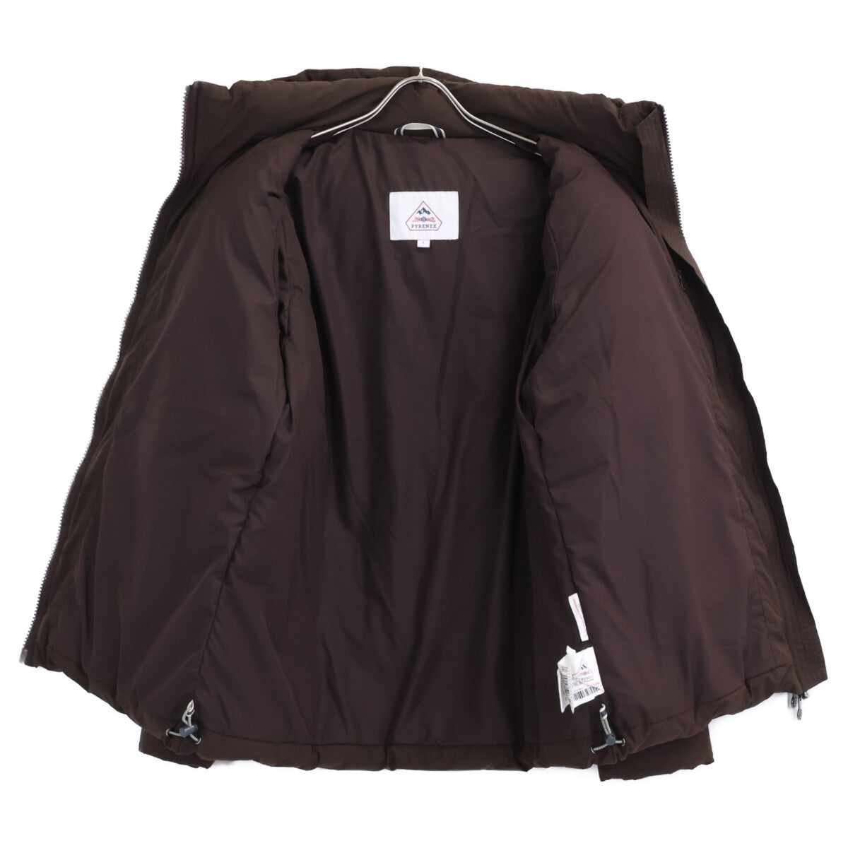 PYRENEX SPOUTNIC Hooded Down Jacket Seal Brown Size L