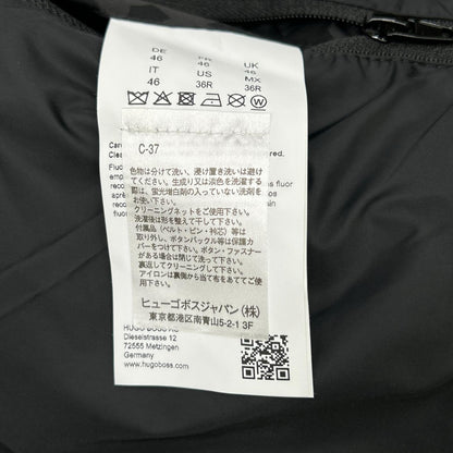 HUGOBOSS Black Monogram Padded Nylon Jacket Size 46