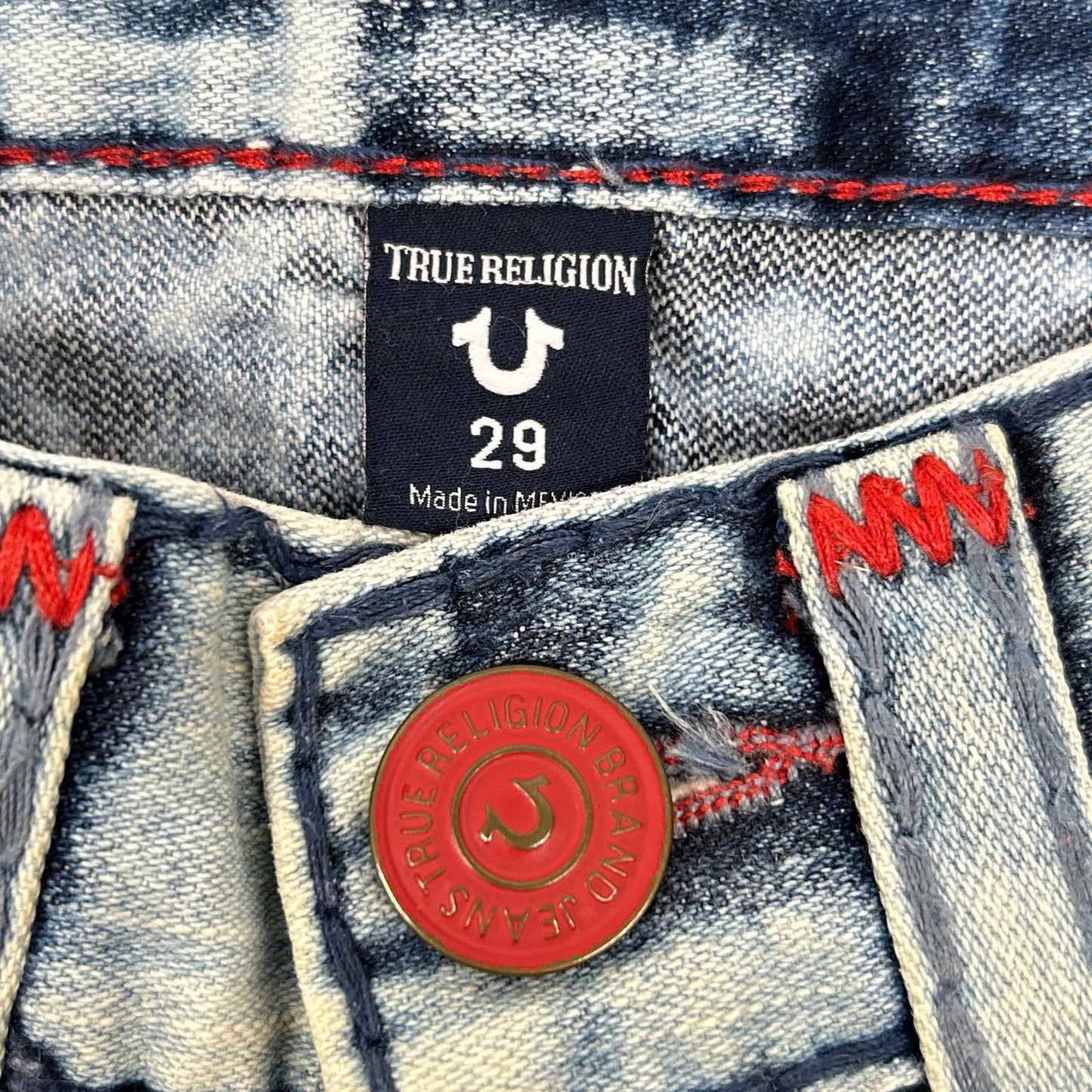 TRUE RELIGION White Ricky Denim Jeans Size 29