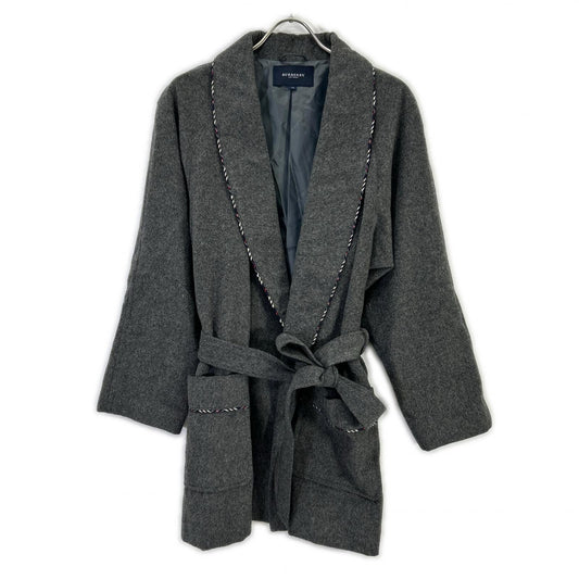 Burberry LONDON Gray Wool Cashmere Blend Gown Coat Size M