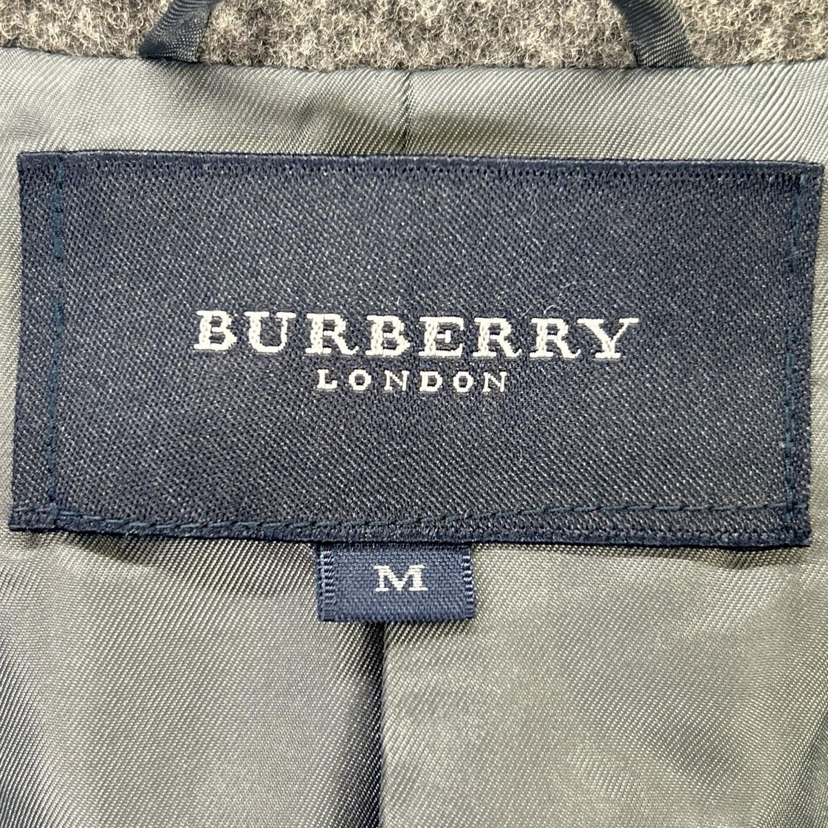 Burberry LONDON Gray Wool Cashmere Blend Gown Coat Size M
