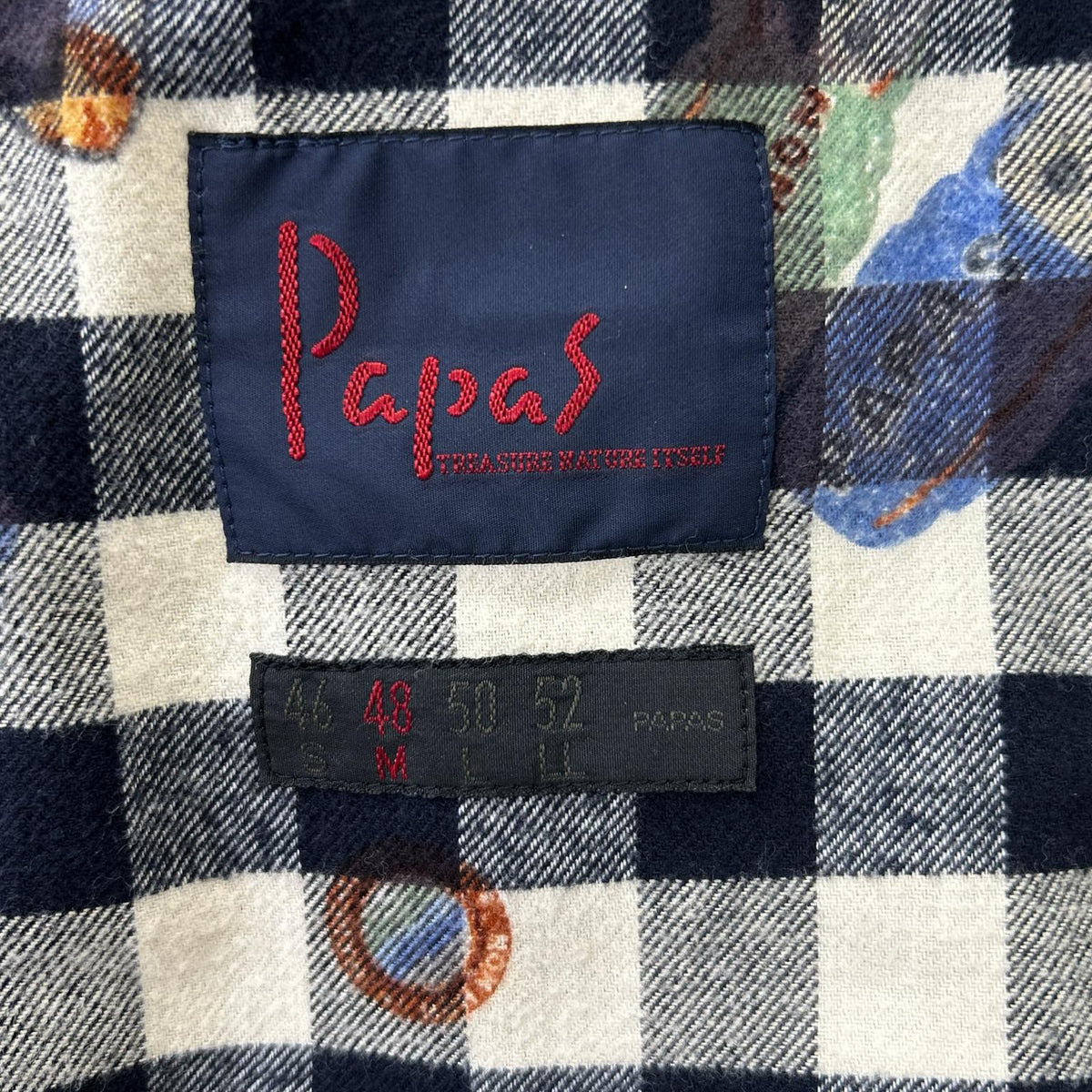 Papas Navy Down-Liner Polyester Jacket Size 48