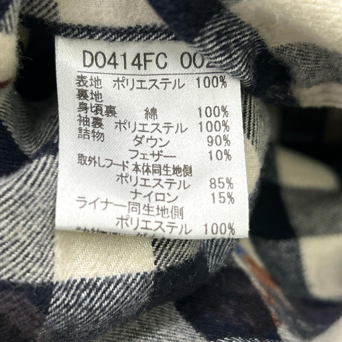 Papas Navy Down-Liner Polyester Jacket Size 48