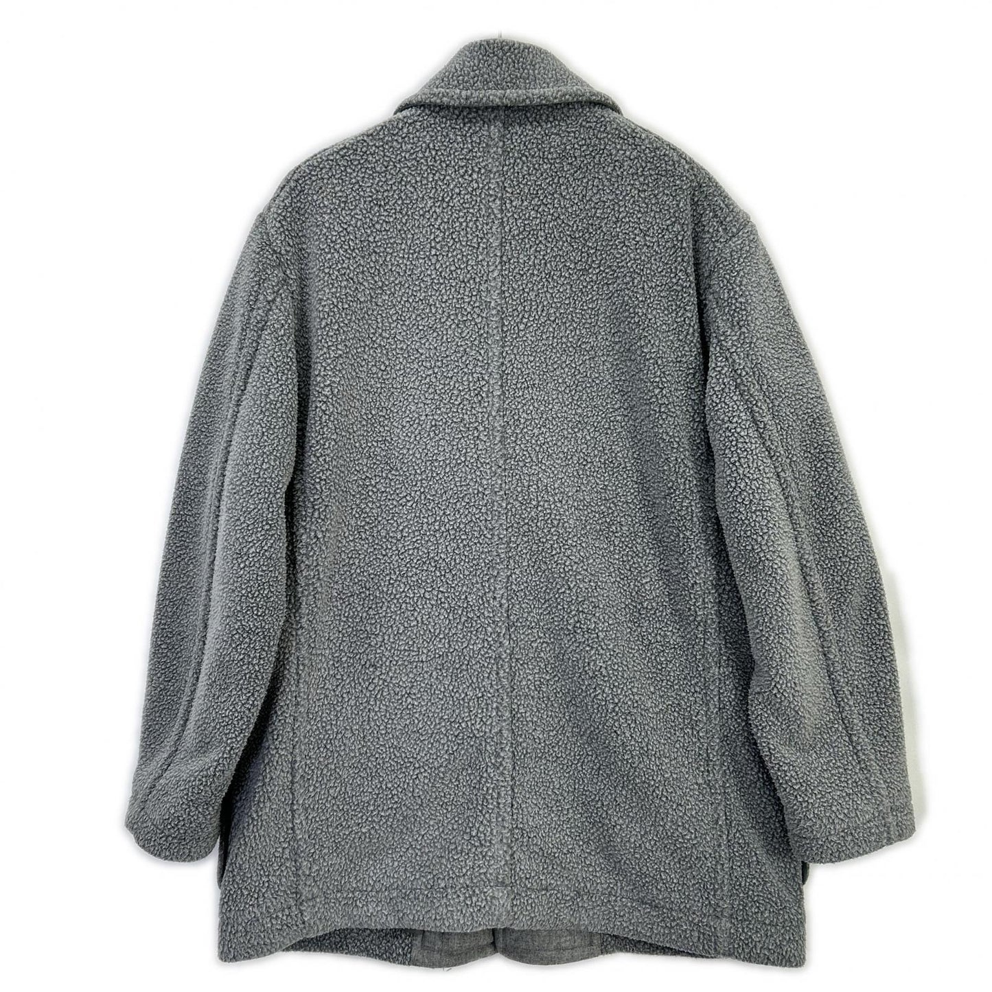 Papas Gray Polartec Heavy Boa Fleece Half Coat Size L