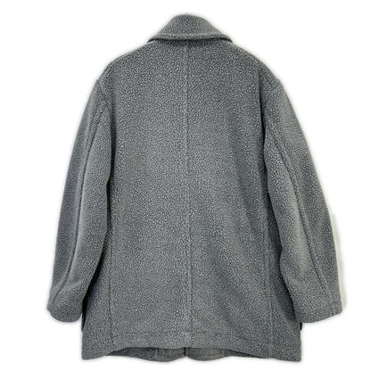 Papas Gray Polartec Heavy Boa Fleece Half Coat Size L
