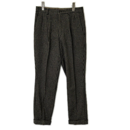 ISSEY MIYAKE MEN 80s Brown Check Wool Pants Size M