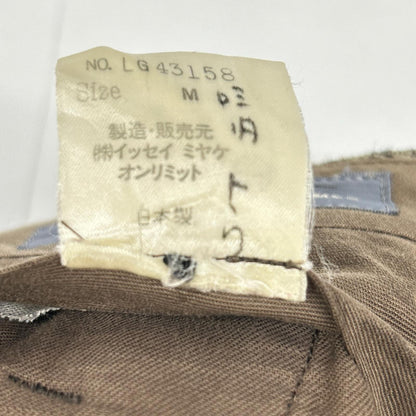 ISSEY MIYAKE MEN 80s Brown Check Wool Pants Size M
