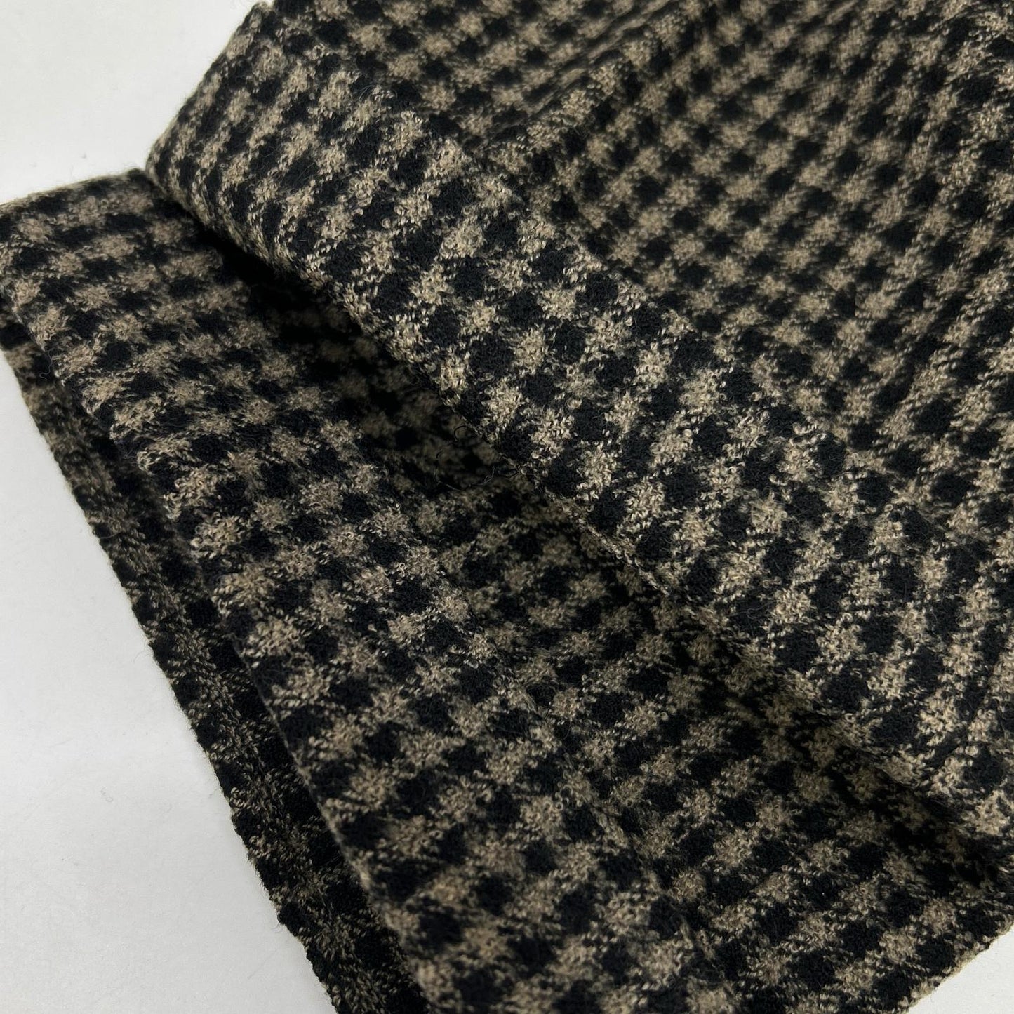 ISSEY MIYAKE MEN 80s Brown Check Wool Pants Size M