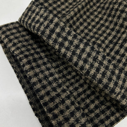 ISSEY MIYAKE MEN 80s Brown Check Wool Pants Size M