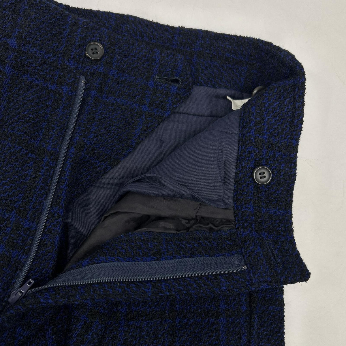 ISSEY MIYAKE MEN 80s Blue Wool Pants Size L