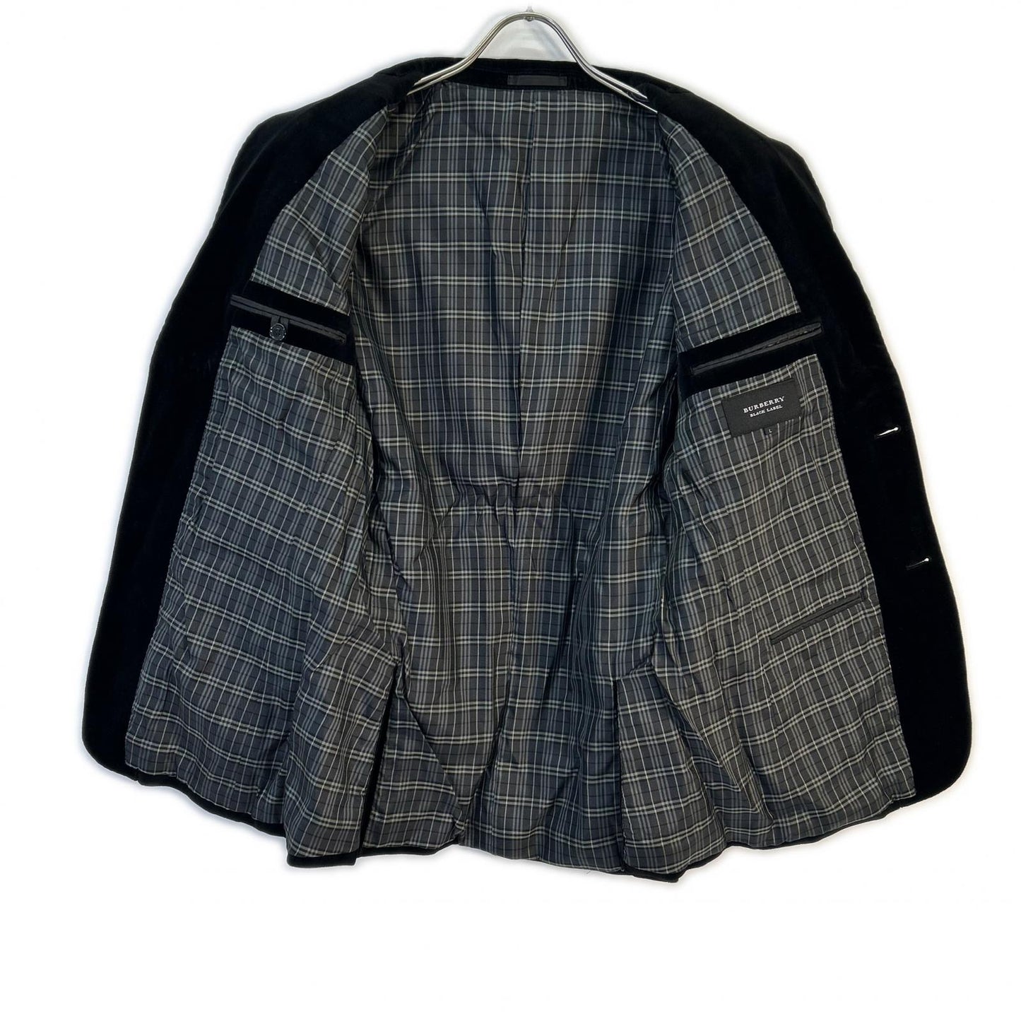Burberry Black Label '11 Black Velour Jacket Size L