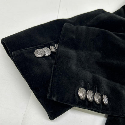 Burberry Black Label '11 Black Velour Jacket Size L