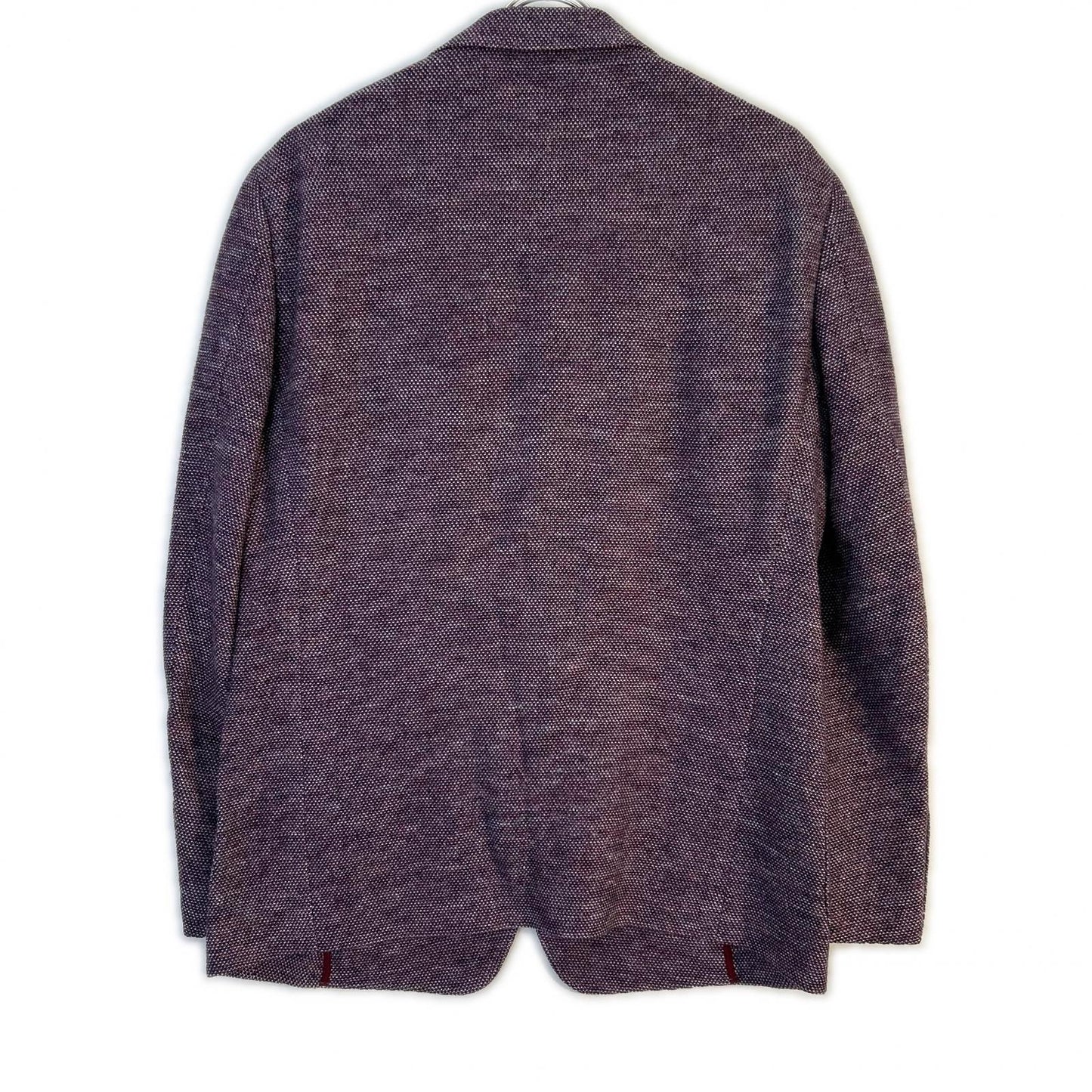 LANVIN COLLECTION Bordeaux Wool Silk Linen Jacket Size 48