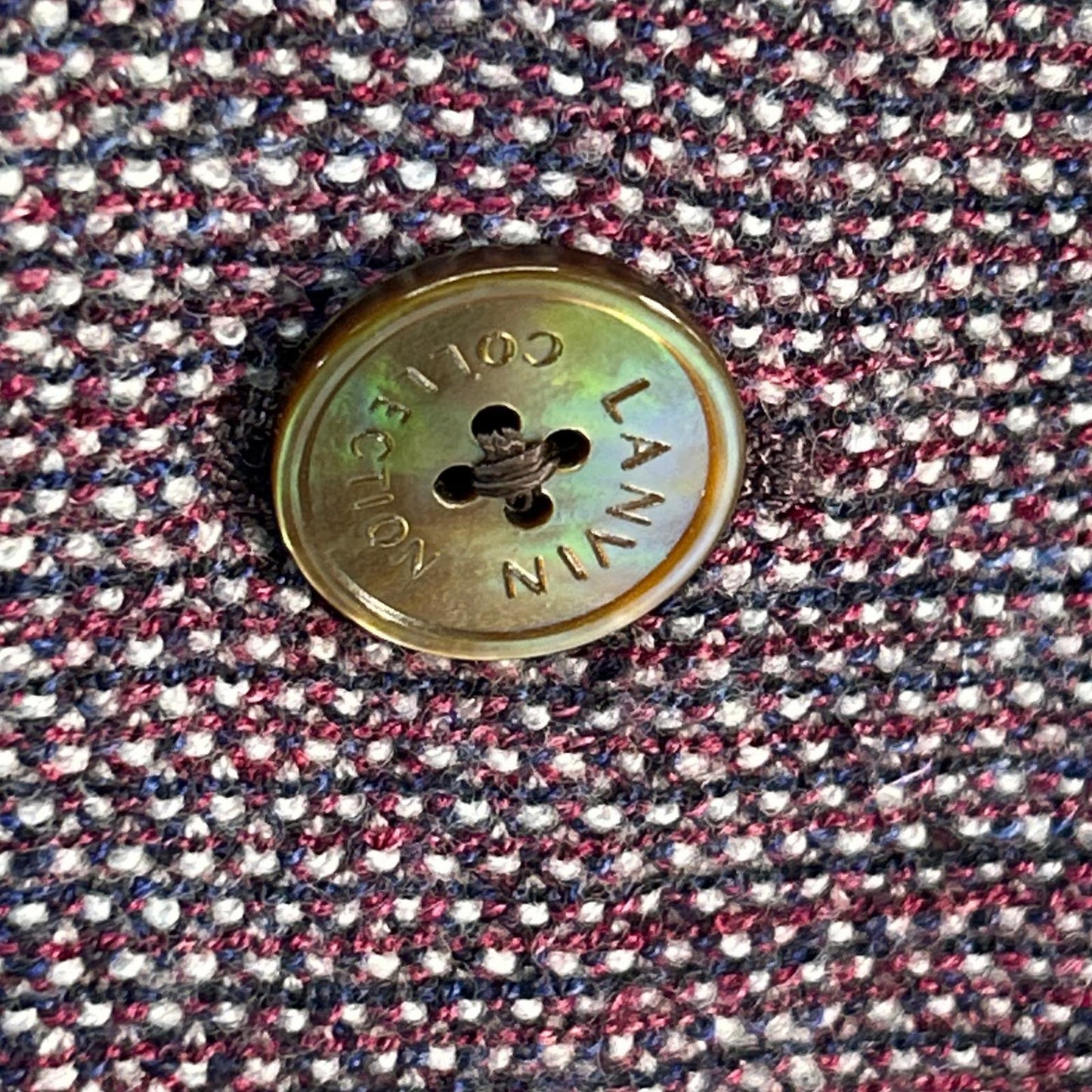 LANVIN COLLECTION Bordeaux Wool Silk Linen Jacket Size 48