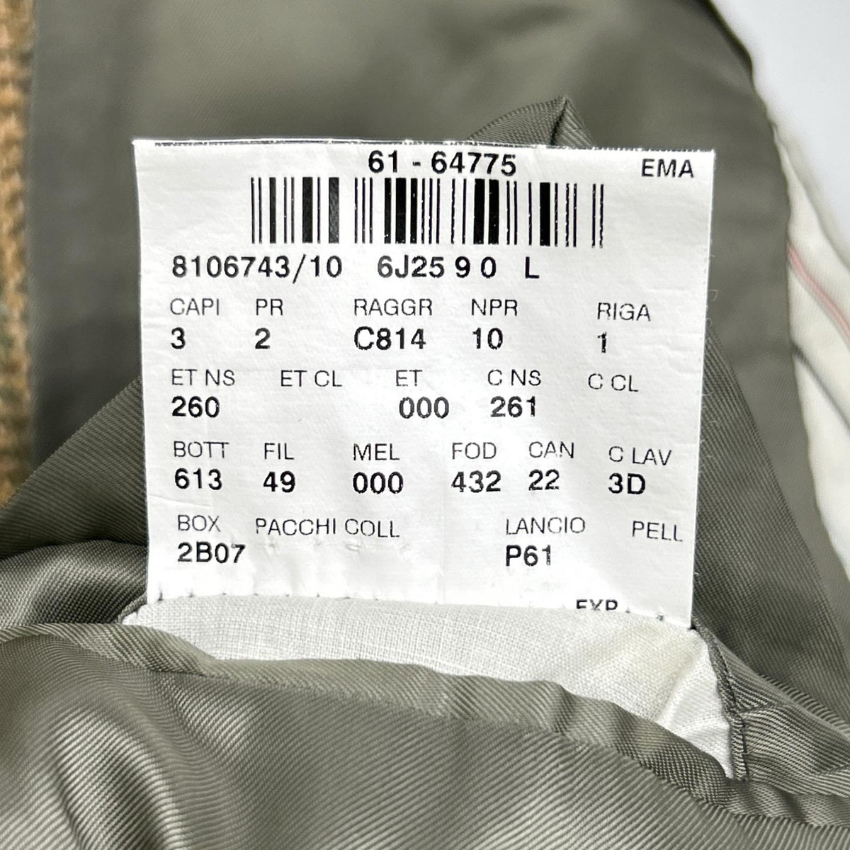 POLO RALPH LAUREN Brown Wool 4PKT Jacket Size 42
