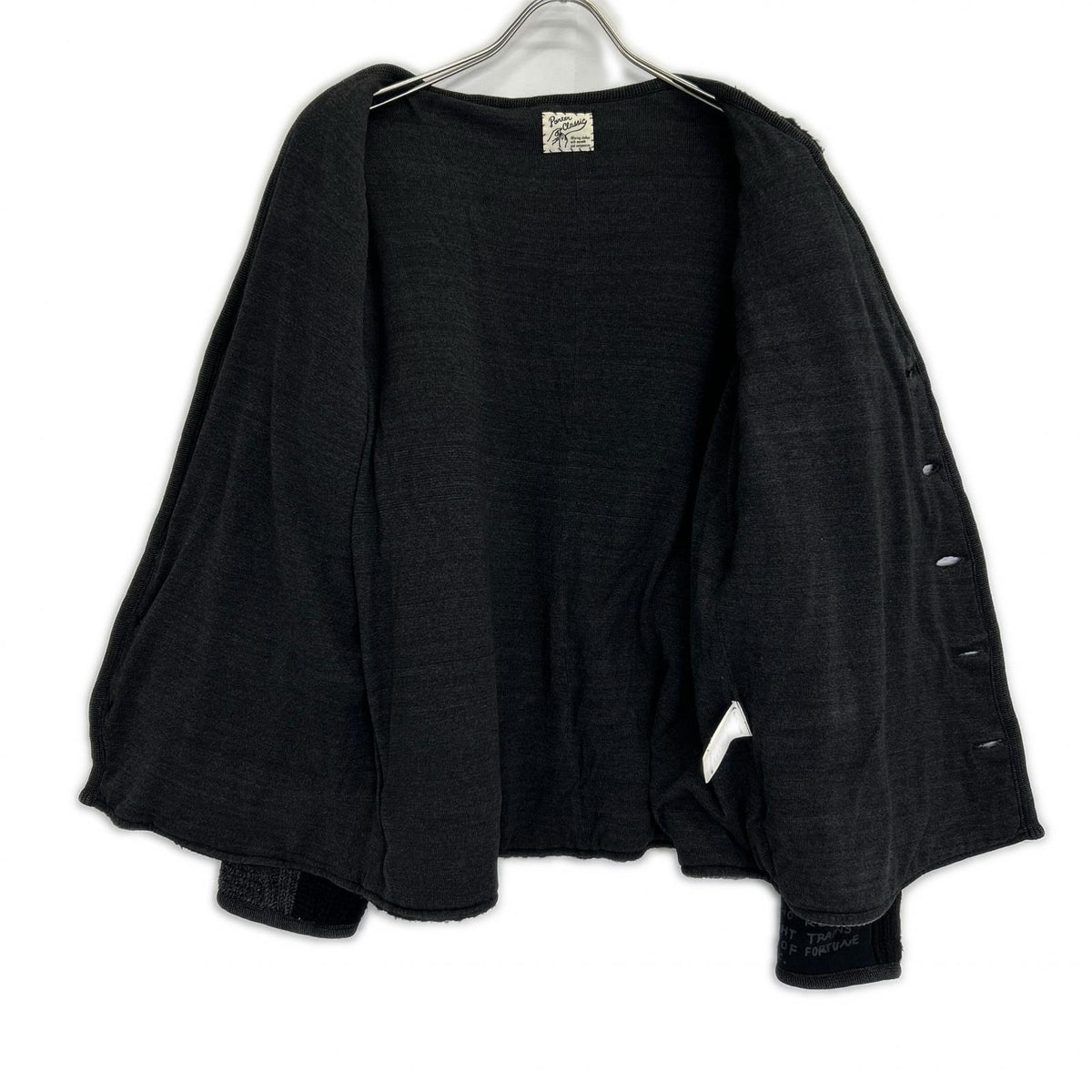 Porter Classic H/W Patchwork Wool Cardigan Black Size 2