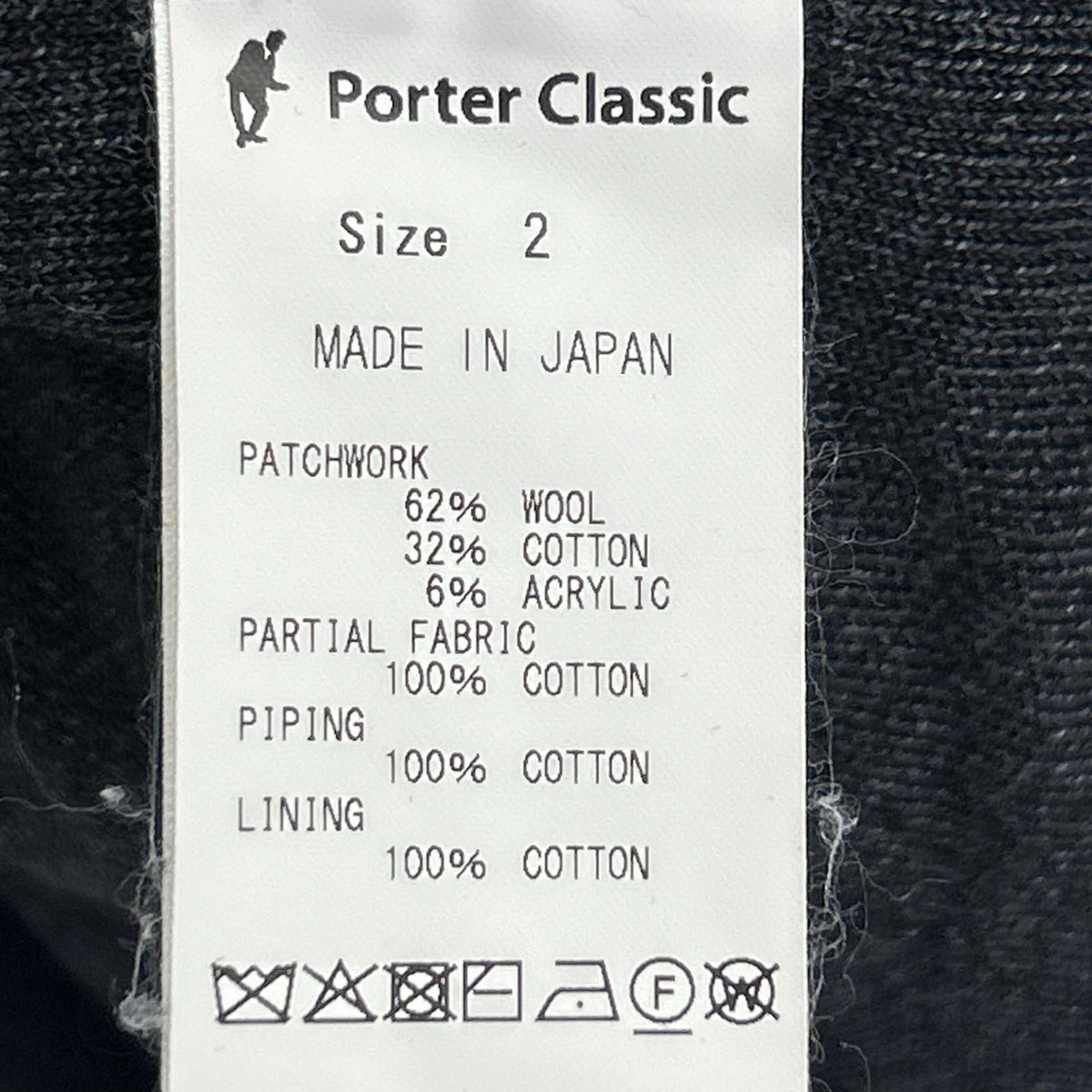 Porter Classic H/W Patchwork Wool Cardigan Black Size 2