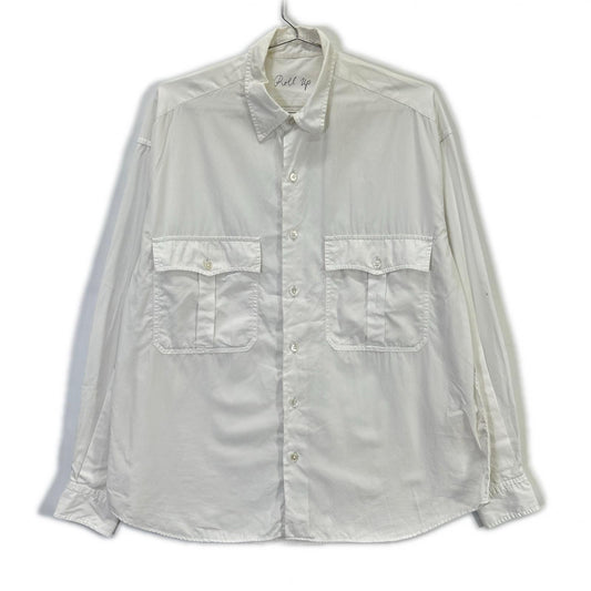Porter Classic White ALUMO 2PKT Cotton Shirt Size S