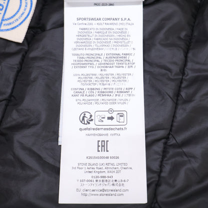 STONE ISLAND Primaloft Micro Twill Zip Jacket Black Size M