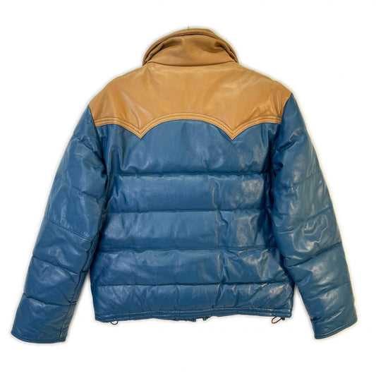 Y'2 LEATHER Riding Master Leather Down Jacket Size 36