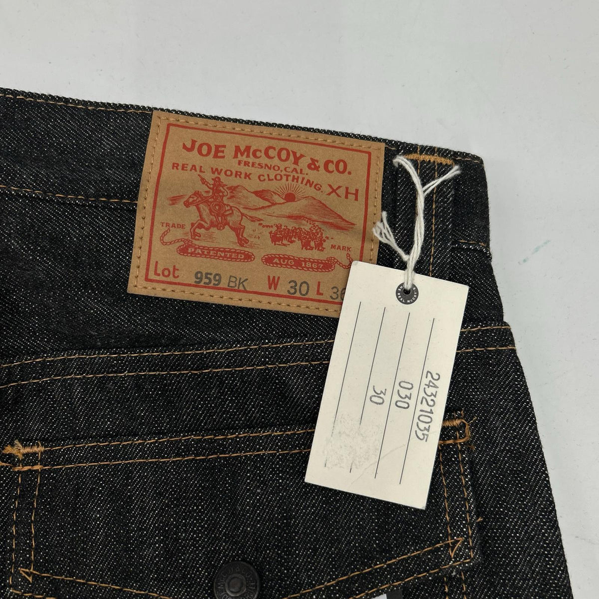 JOE MCCOY 959BK Black Denim Bush Pants Size W30