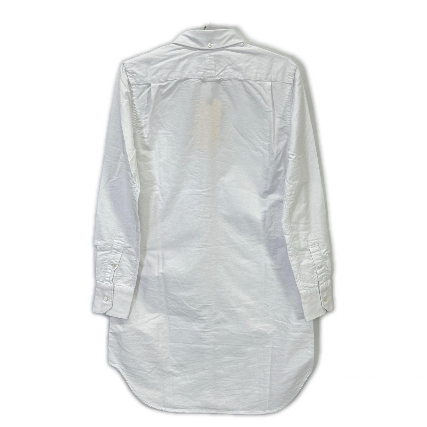 THOM BROWNE White Classic Oxford Cotton Shirt Size 38