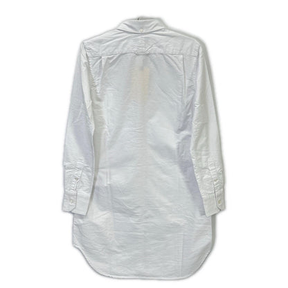 THOM BROWNE White Classic Oxford Cotton Shirt Size 38