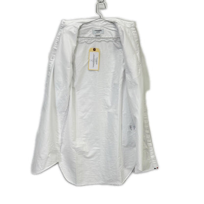 THOM BROWNE White Classic Oxford Cotton Shirt Size 38