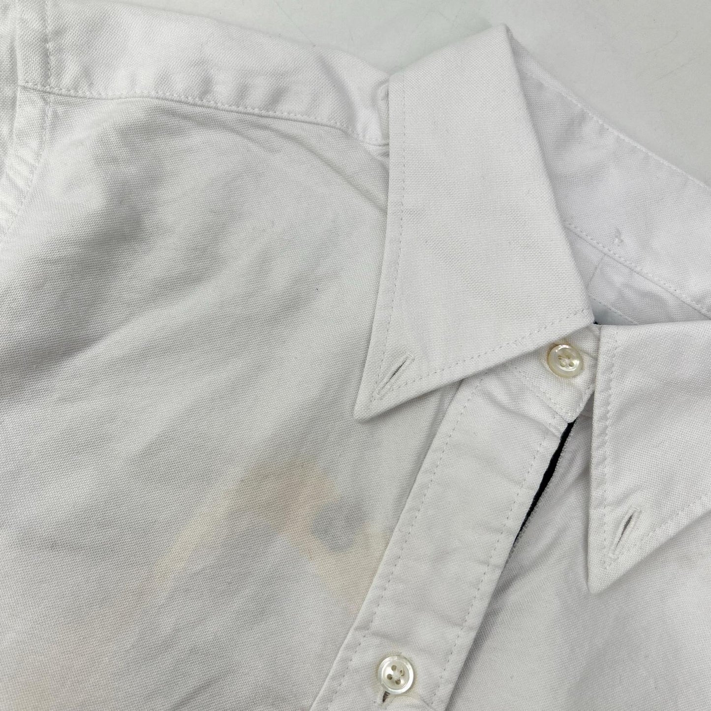 THOM BROWNE White Classic Oxford Cotton Shirt Size 38