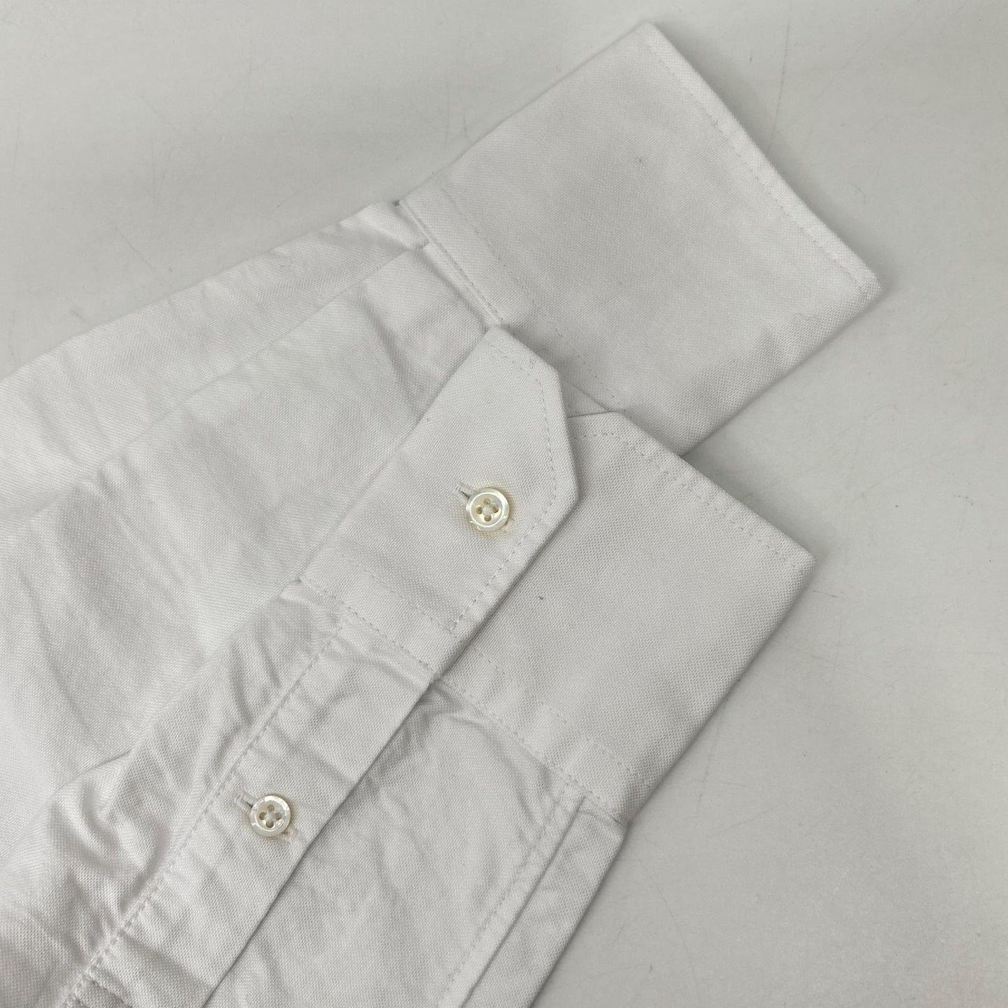 THOM BROWNE White Classic Oxford Cotton Shirt Size 38