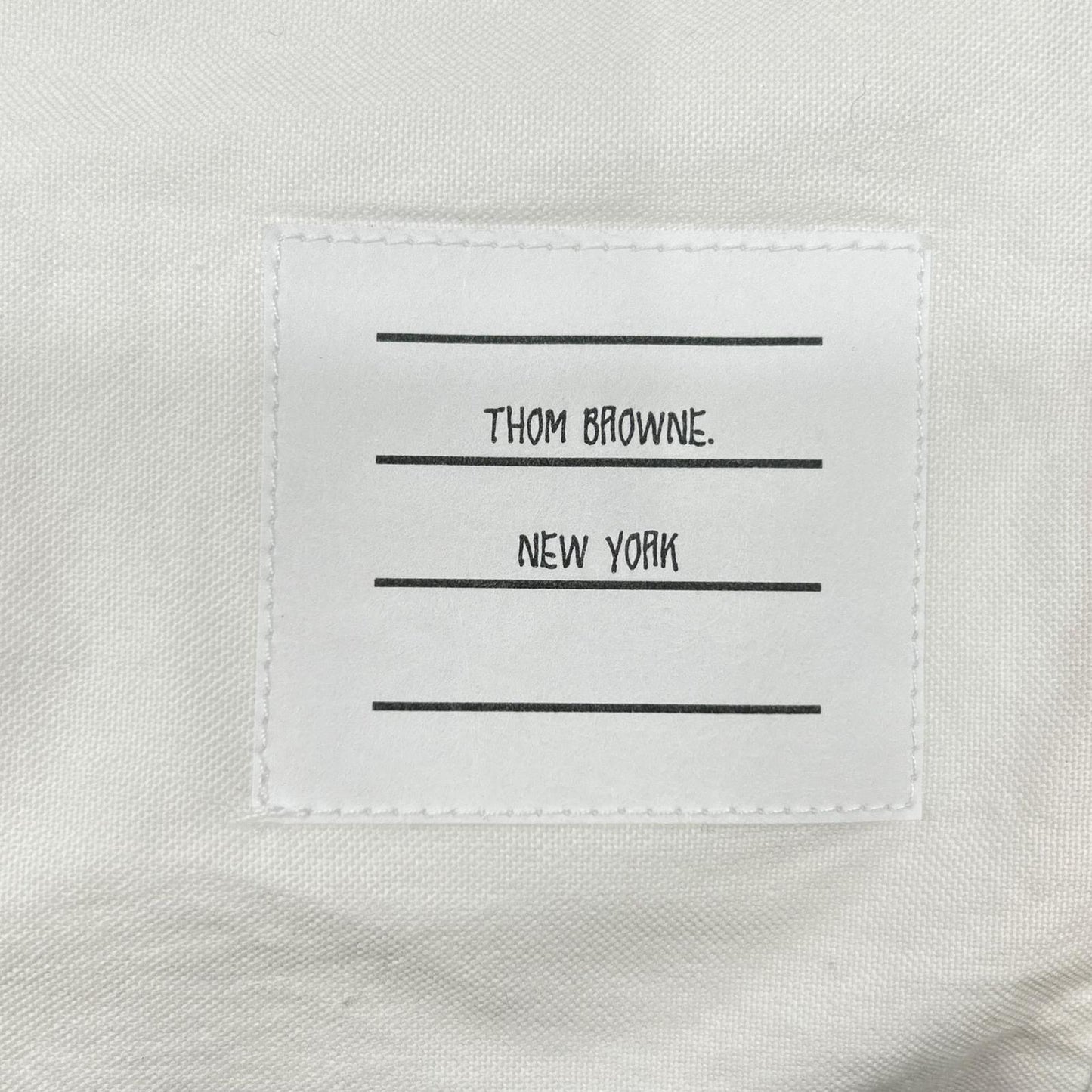 THOM BROWNE White Classic Oxford Cotton Shirt Size 38