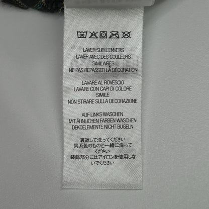 Supreme 25AW Black Metallic Plaid Zip Up Shirt Size XL