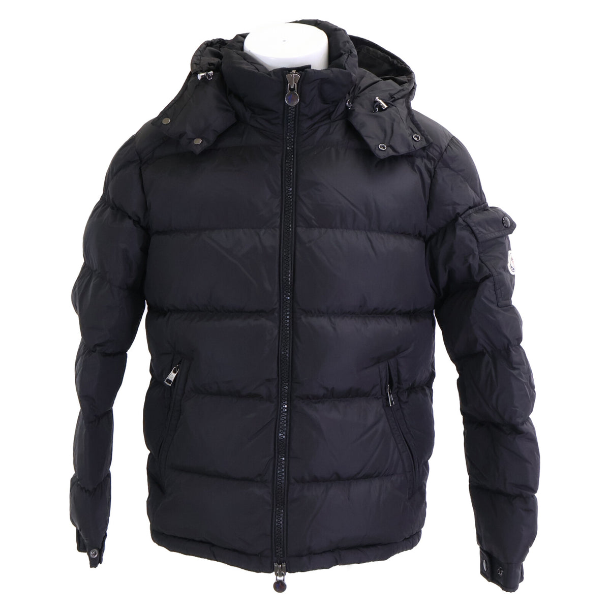 MONCLER MAYA Hooded Down Jacket Black Size 2