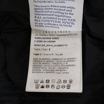 MONCLER MAYA Hooded Down Jacket Black Size 2
