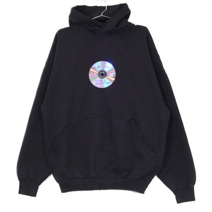 BALENCIAGA 2023 Valentine CD Cotton Hoodie Black Size L