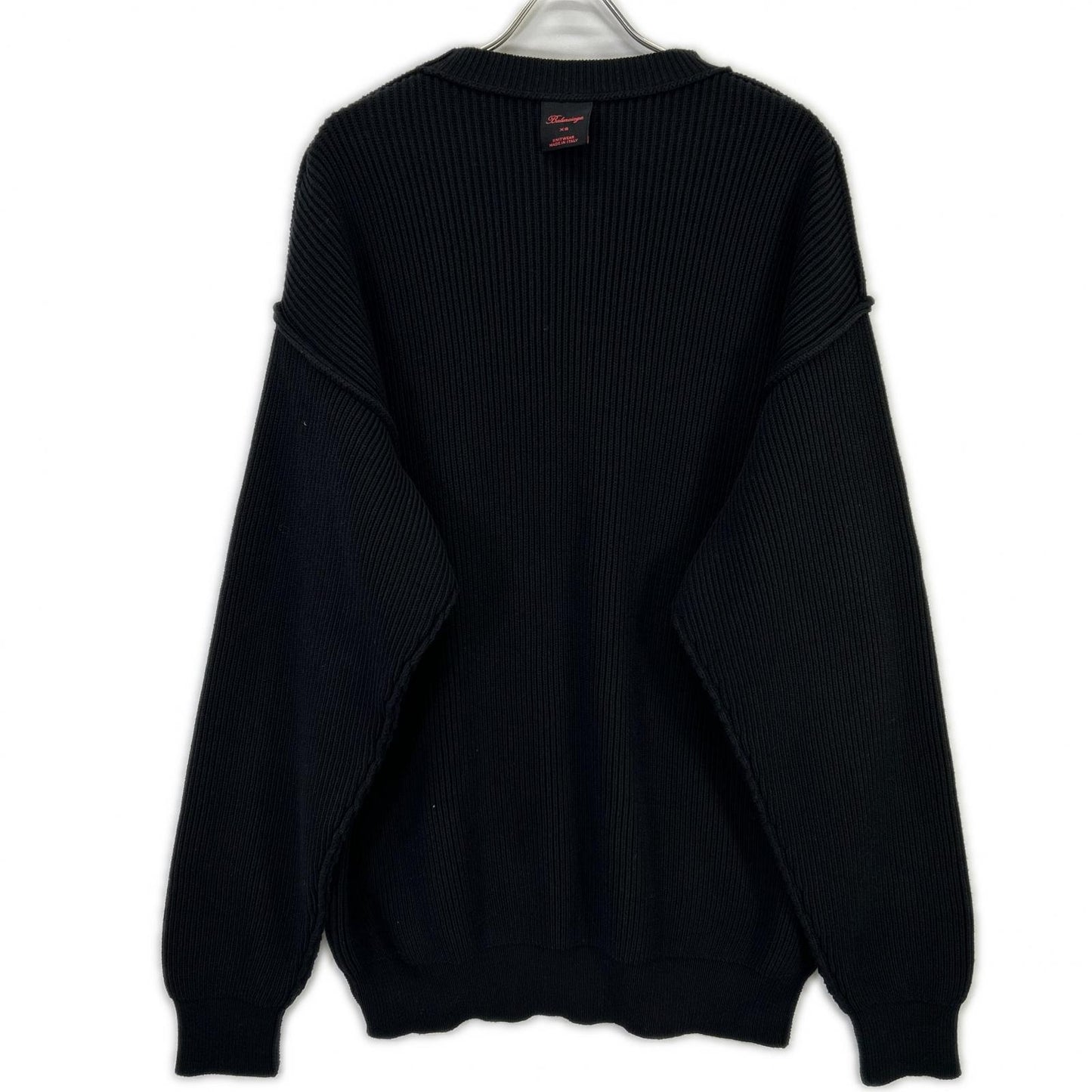 BALENCIAGA Cotton Wool Crewneck Knit Black Size XS
