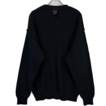 BALENCIAGA Cotton Wool Crewneck Knit Black Size XS
