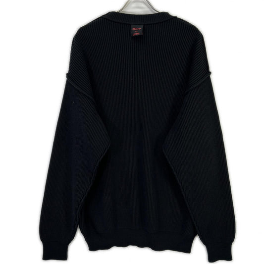 BALENCIAGA Cotton Wool Crewneck Knit Black Size XS