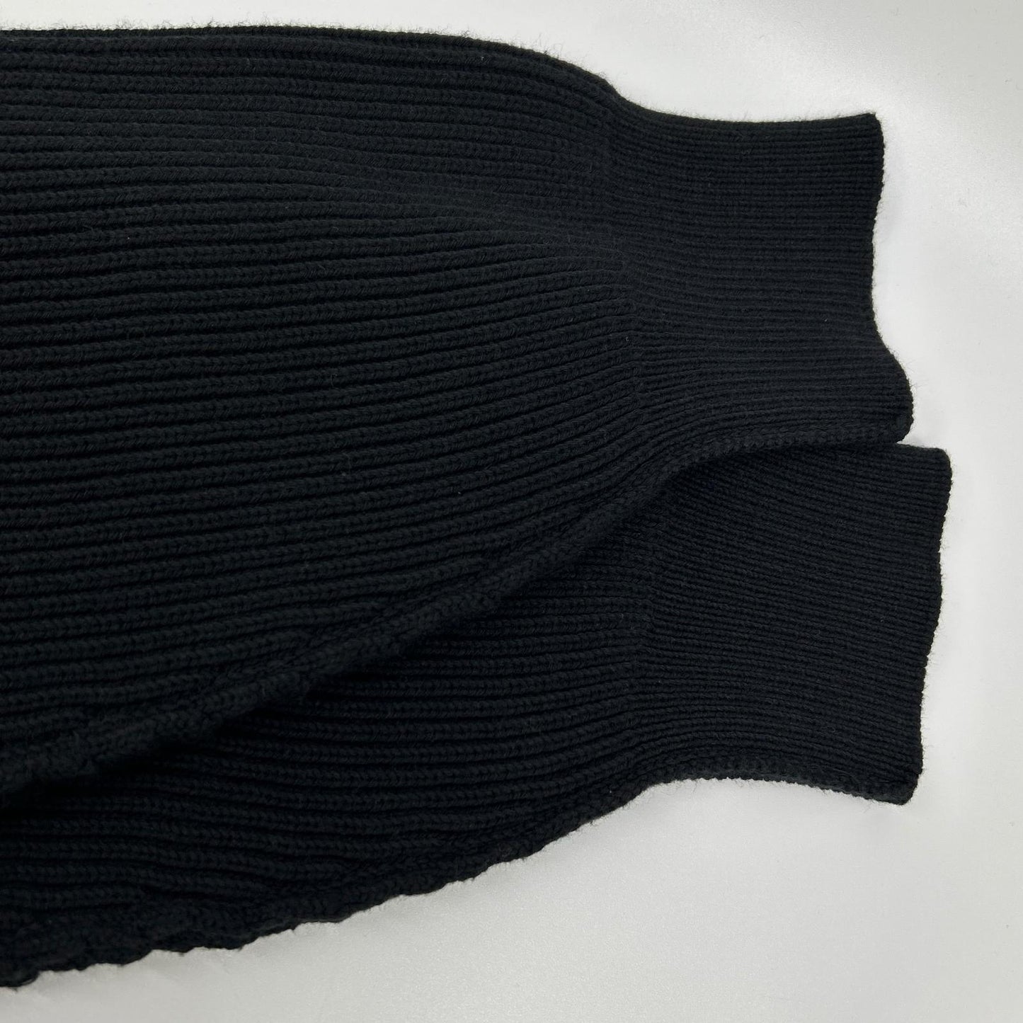BALENCIAGA Cotton Wool Crewneck Knit Black Size XS