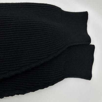 BALENCIAGA Cotton Wool Crewneck Knit Black Size XS