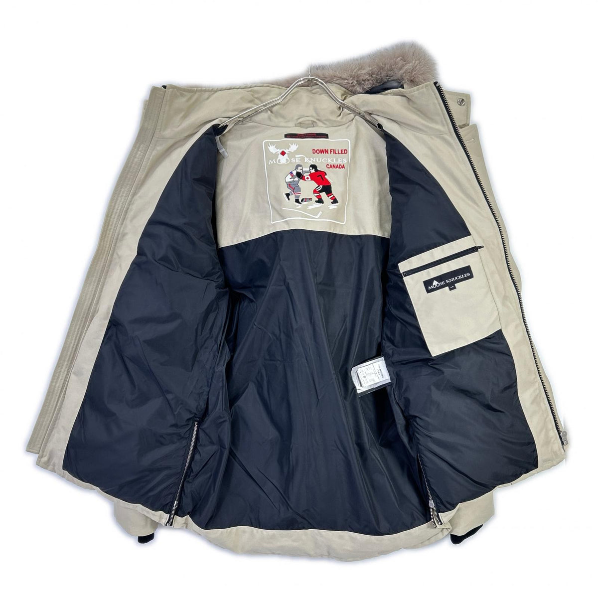 MOOSE KNUCKLES 3Q Down Jacket Beige Size L