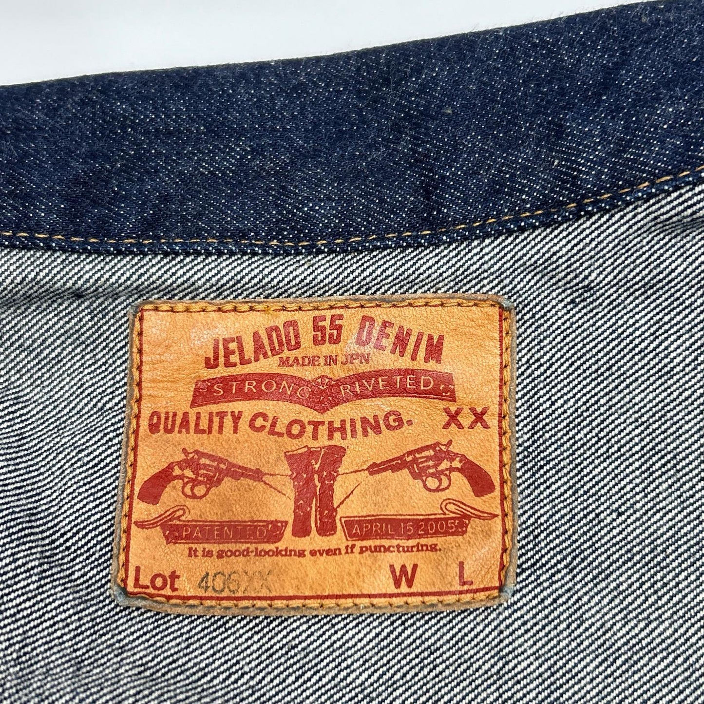 JELADO JP94406D Indigo 55Denim Jacket Size XXL
