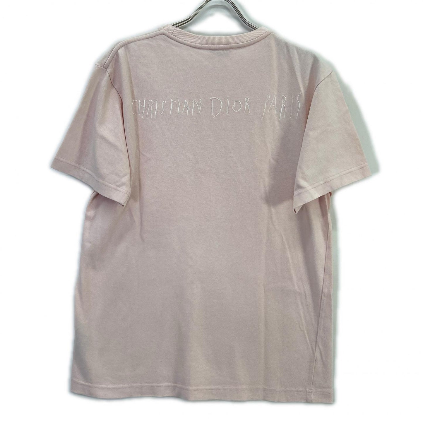 DIOR Raymond Pettibon Paris Embroidered T-Shirt Pink Size M
