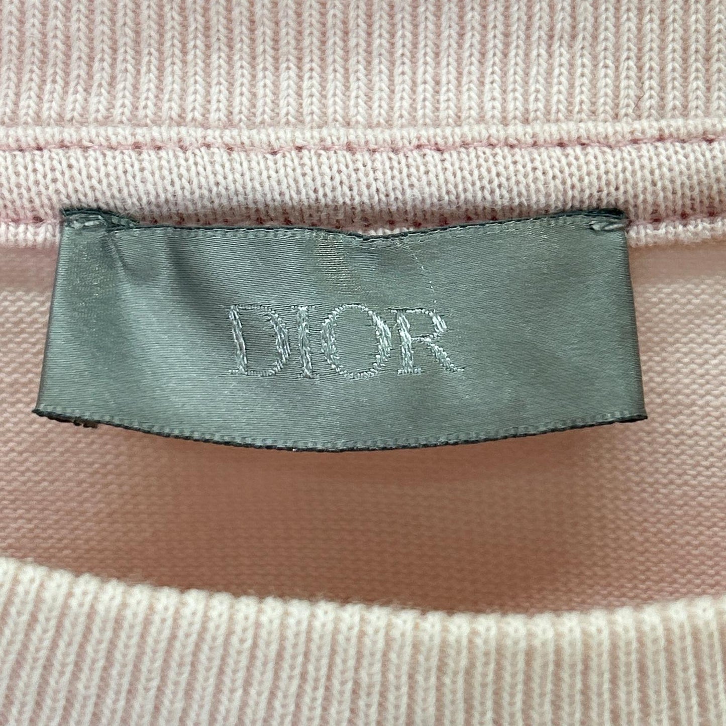 DIOR Raymond Pettibon Paris Embroidered T-Shirt Pink Size M