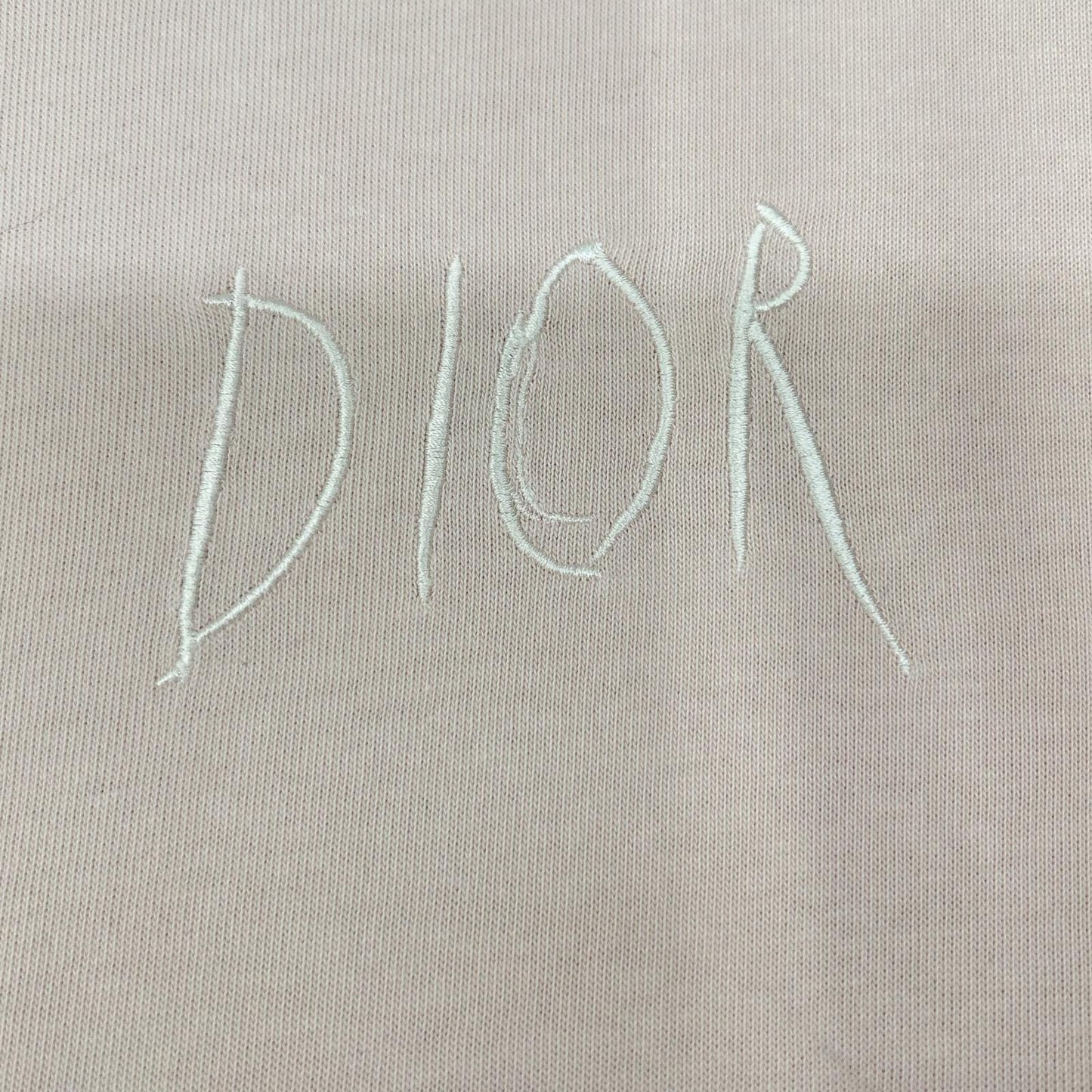 DIOR Raymond Pettibon Paris Embroidered T-Shirt Pink Size M