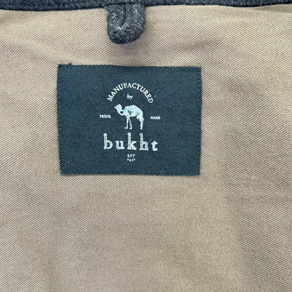 bukht B-66508 Wool Cashmere No-Collar Jacket Black Size 1