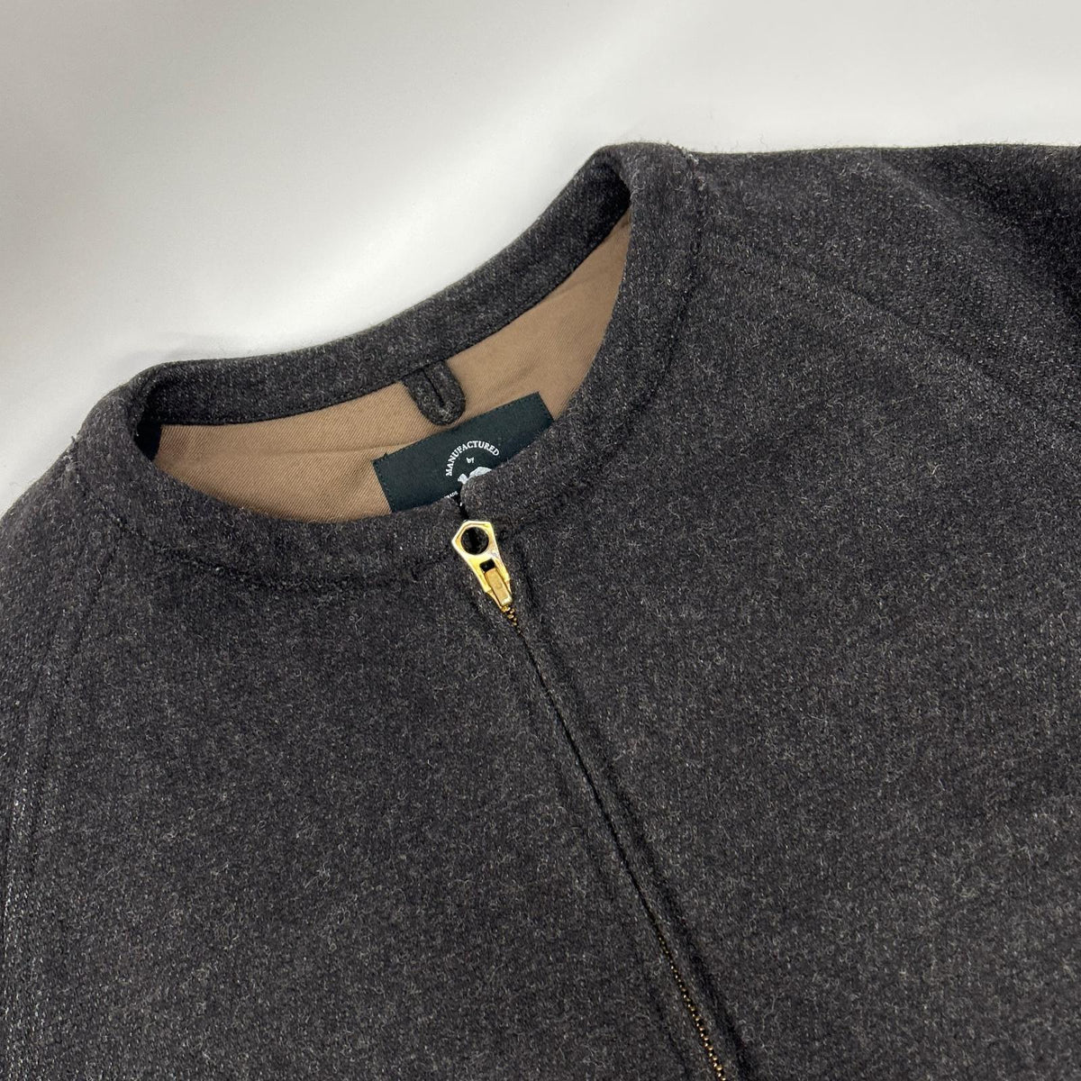 bukht B-66508 Wool Cashmere No-Collar Jacket Black Size 1