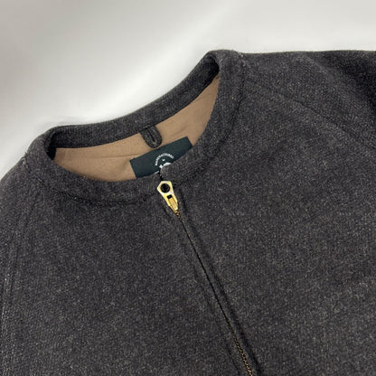 bukht B-66508 Wool Cashmere No-Collar Jacket Black Size 1